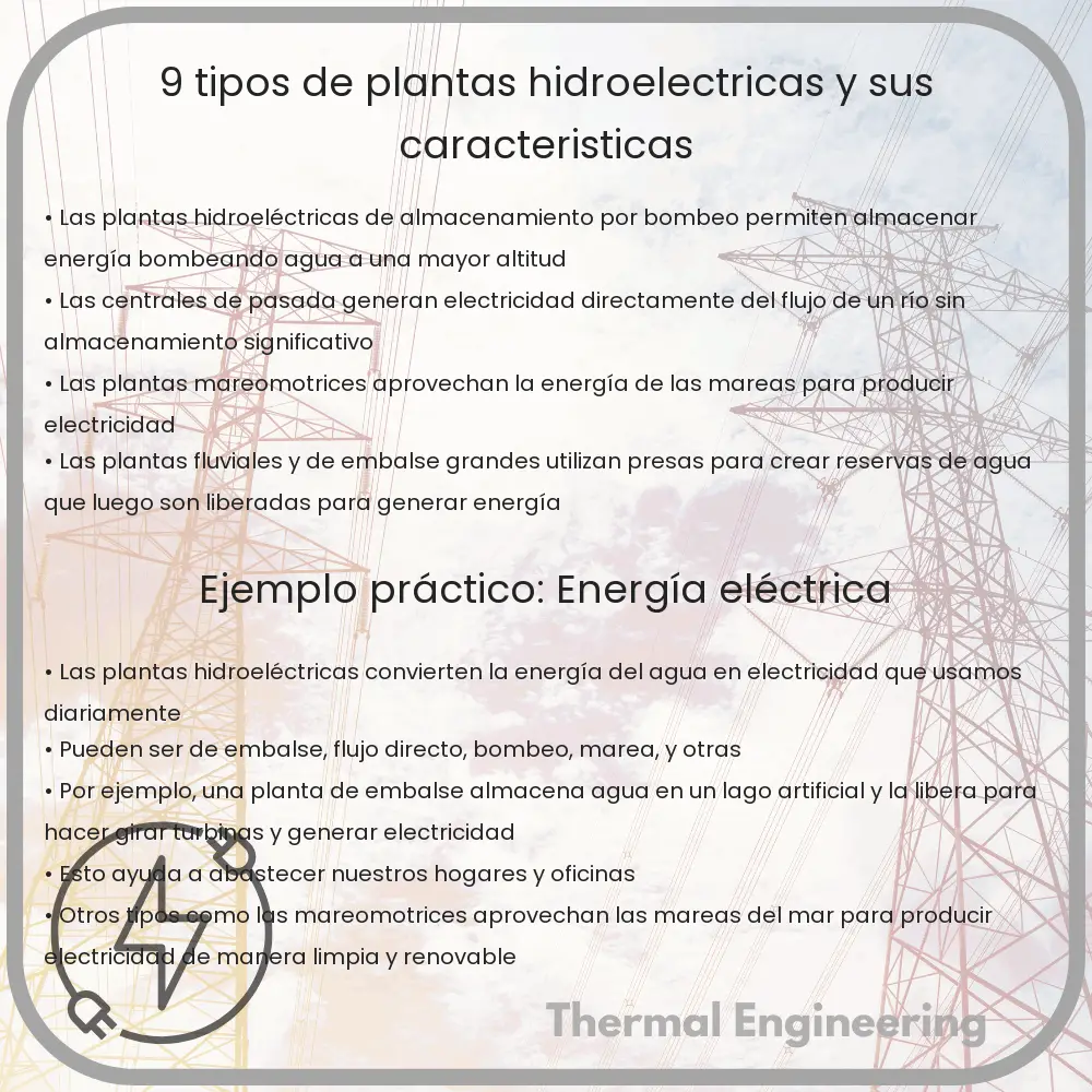 9 Tipos de Plantas Hidroeléctricas y Sus Características