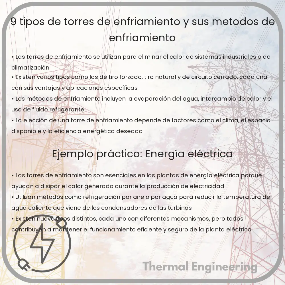 9 Tipos de Torres de Enfriamiento y Sus Métodos de Enfriamiento