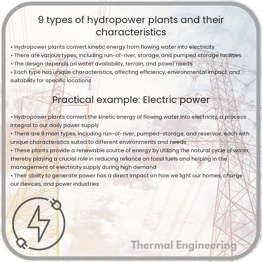 9 Types of Hydropower Plants and Their Characteristics