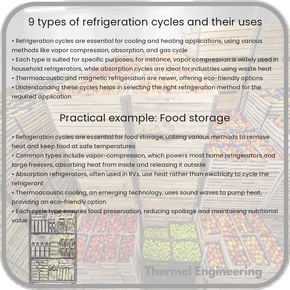 9 Types of Refrigeration Cycles and Their Uses