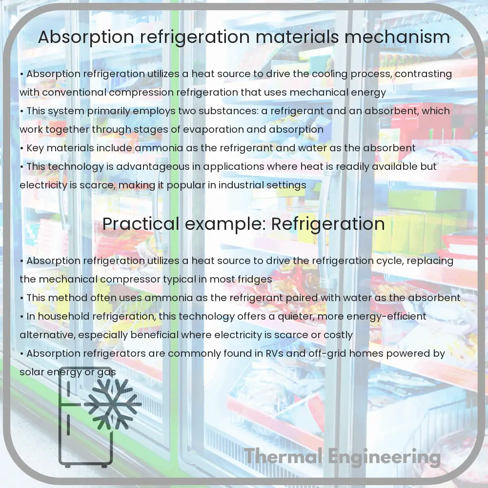 Absorption Refrigeration | Materials, Mechanism