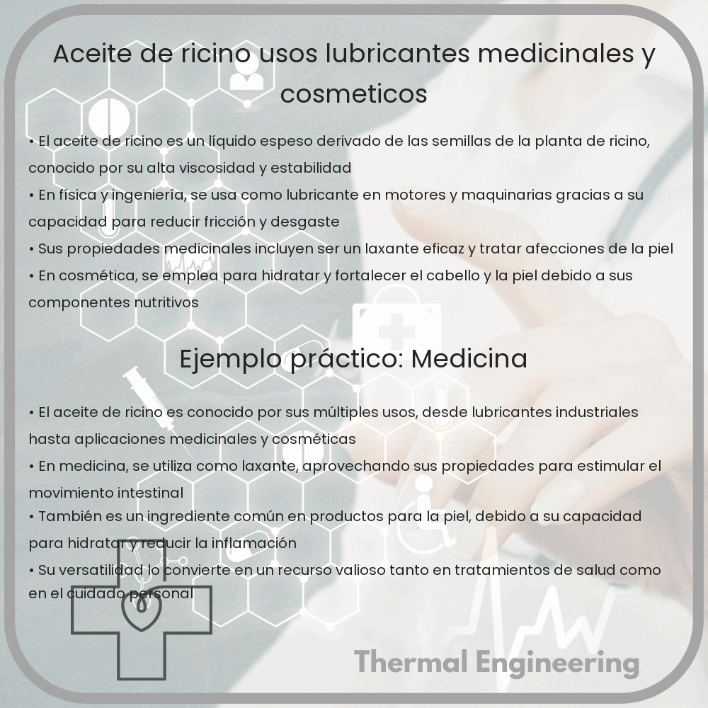 Aceite de Ricino | Usos Lubricantes, Medicinales y Cosméticos