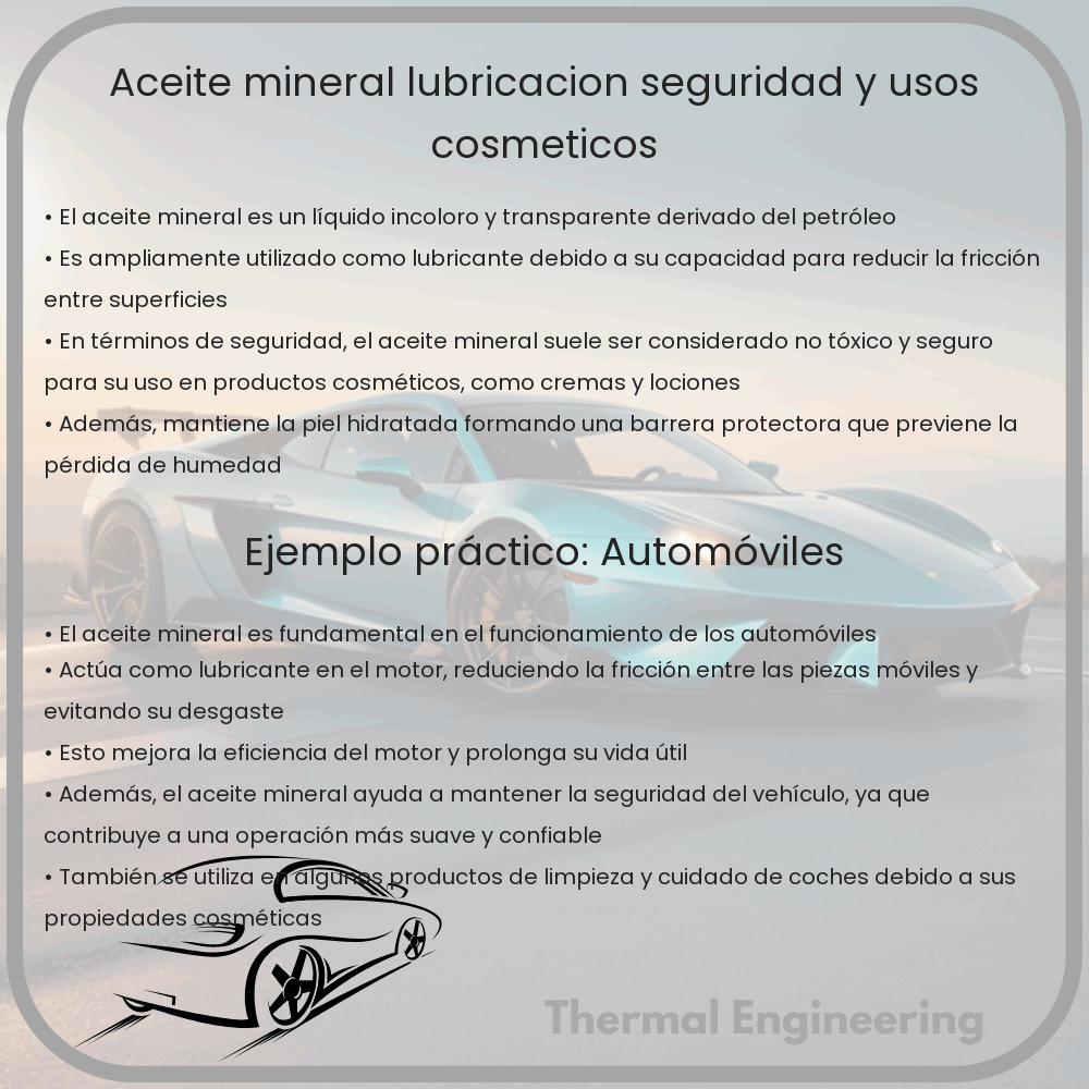 Aceite Mineral | Lubricación, Seguridad y Usos Cosméticos