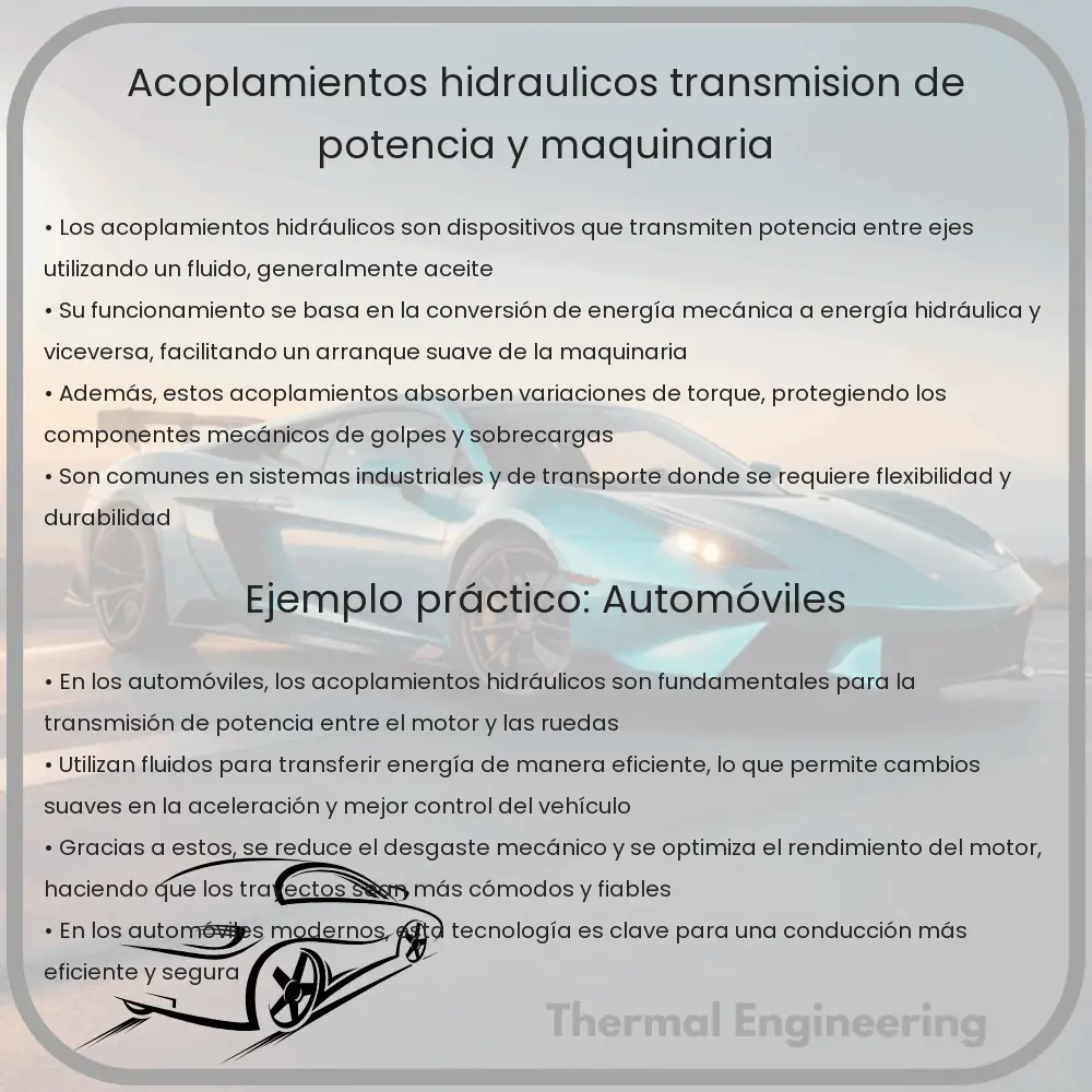 Acoplamientos Hidráulicos | Transmisión de Potencia y Maquinaria