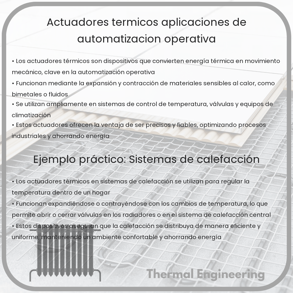 Actuadores Térmicos | Aplicaciones de Automatización Operativa