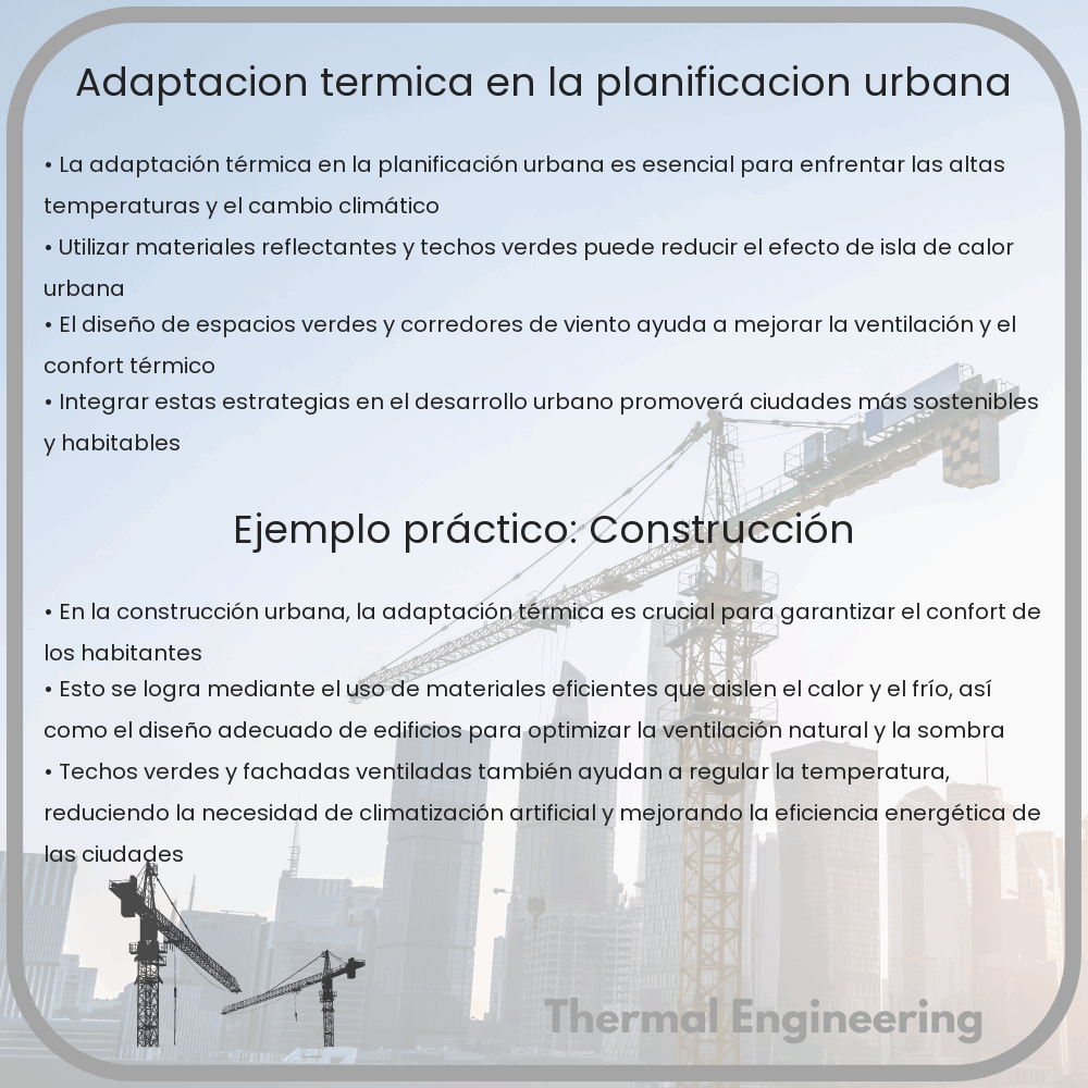 Adaptación térmica en la planificación urbana