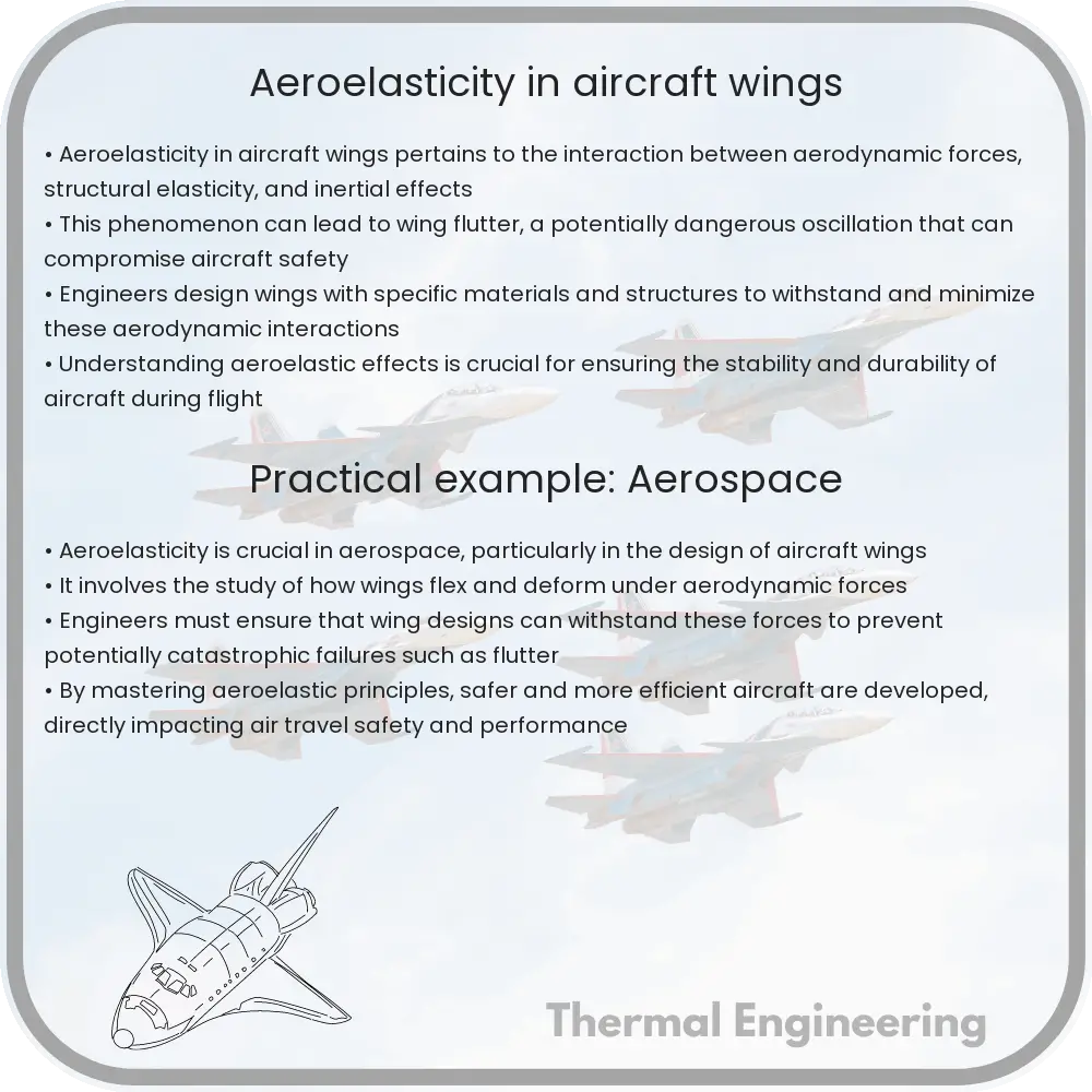 Aeroelasticity in aircraft wings