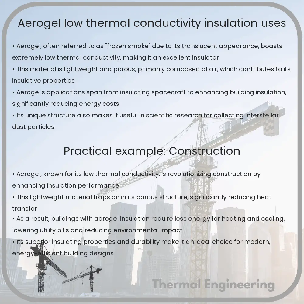 Aerogel | Low Thermal Conductivity, Insulation Uses