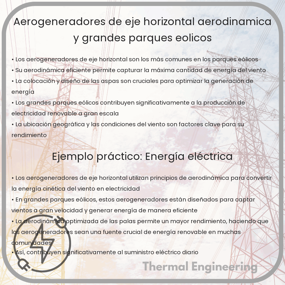 Aerogeneradores de Eje Horizontal | Aerodinámica y Grandes Parques Eólicos