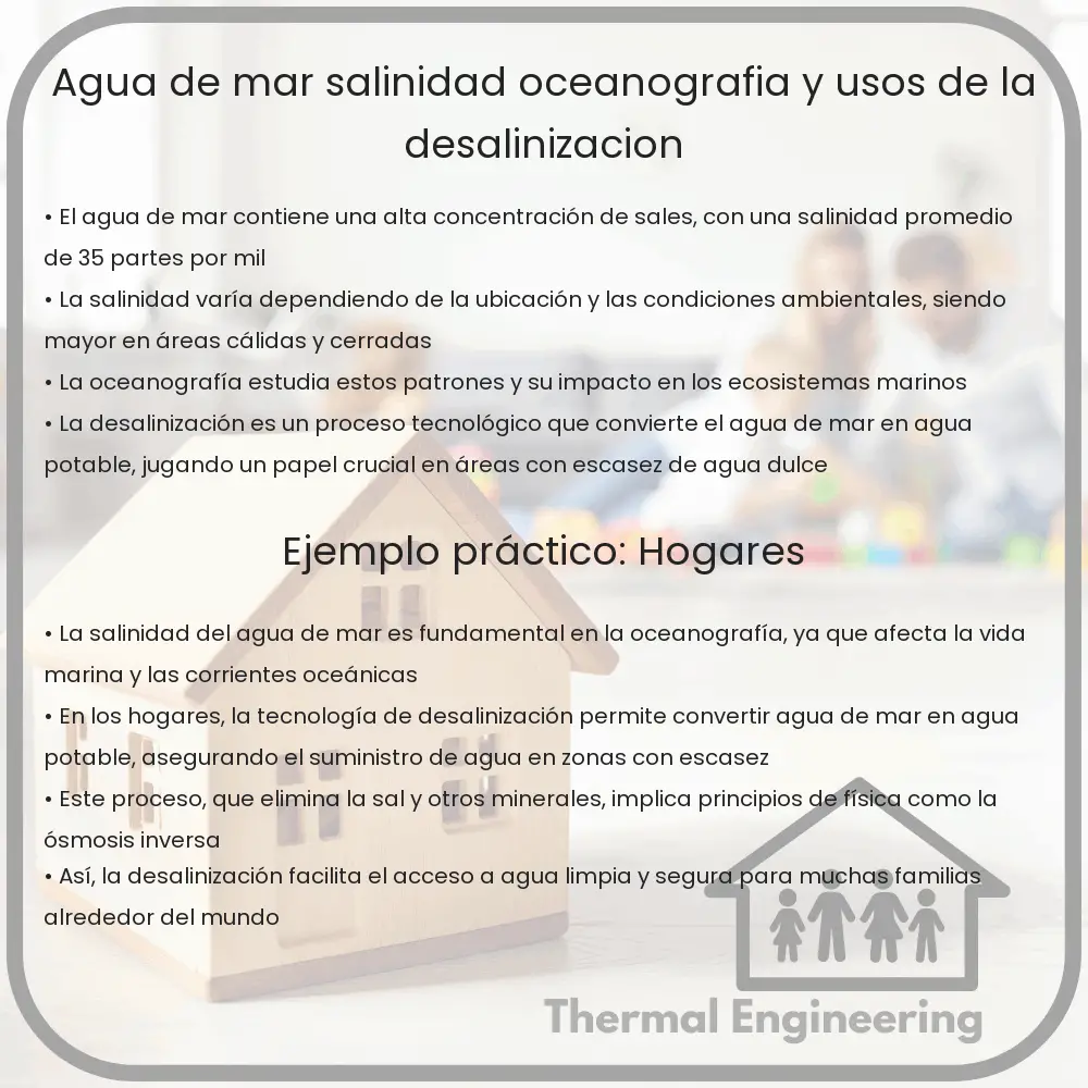 Agua de mar | Salinidad, Oceanografía y Usos de la Desalinización