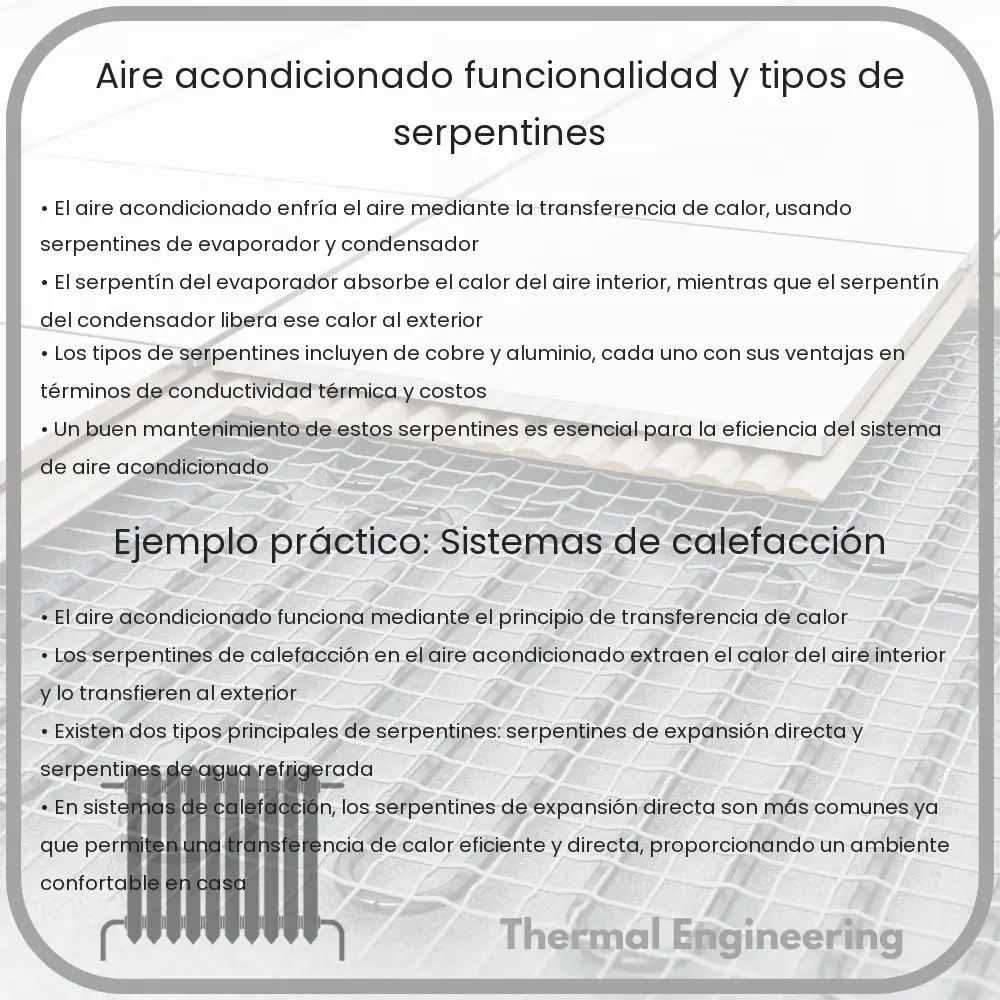 Aire Acondicionado: Funcionalidad y Tipos de Serpentines
