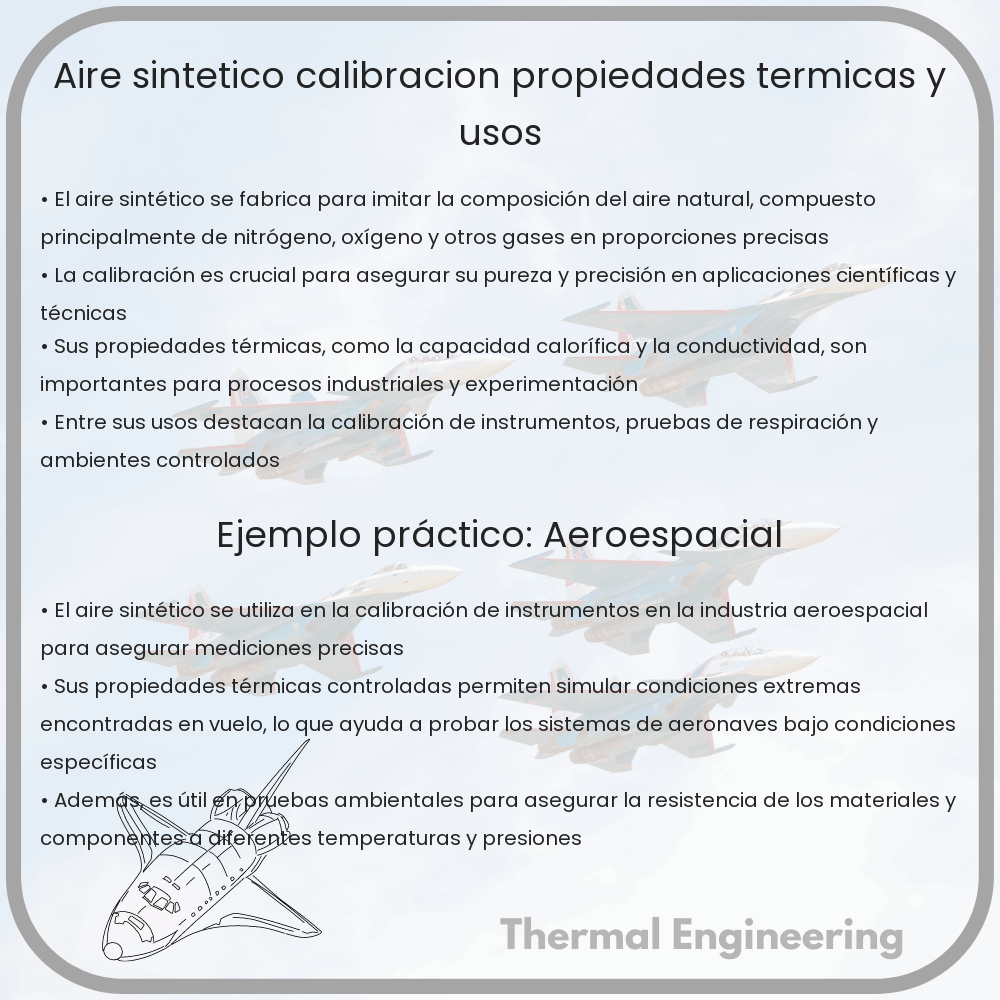 Aire Sintético | Calibración, Propiedades Térmicas y Usos