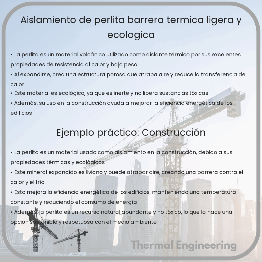 Aislamiento de Perlita | Barrera Térmica Ligera y Ecológica