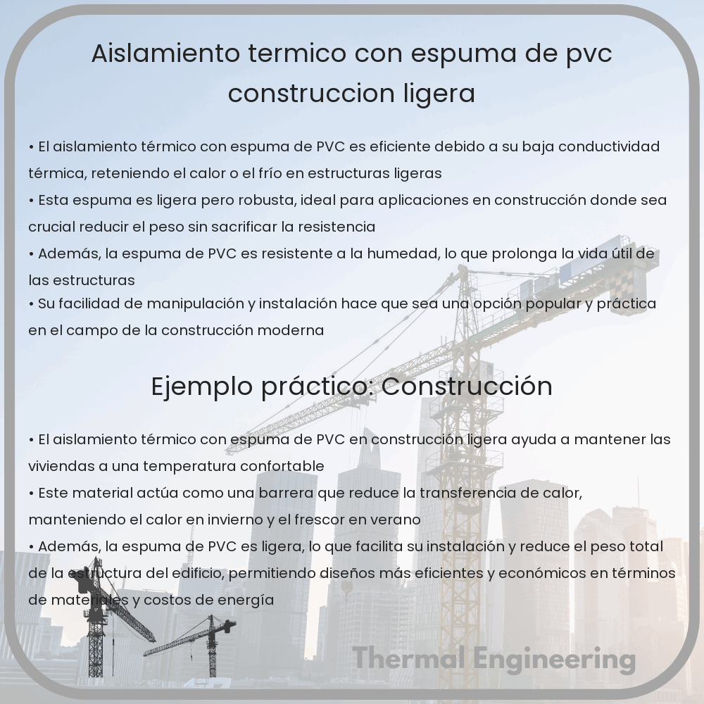 Aislamiento Térmico con Espuma de PVC | Construcción Ligera