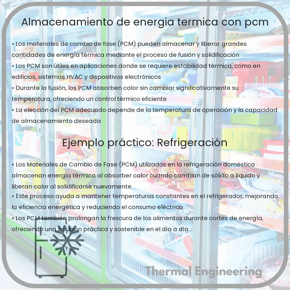 Almacenamiento de energía térmica con PCM