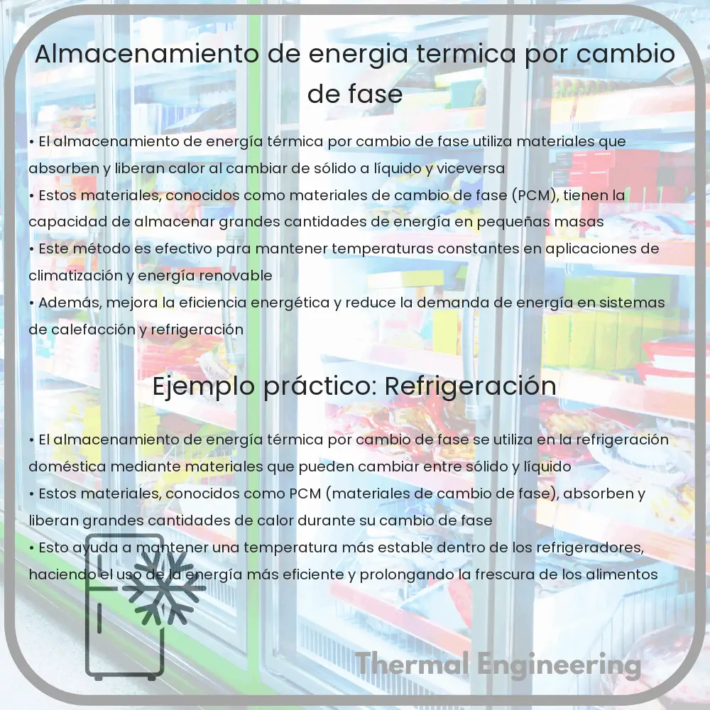 Almacenamiento de energía térmica por cambio de fase