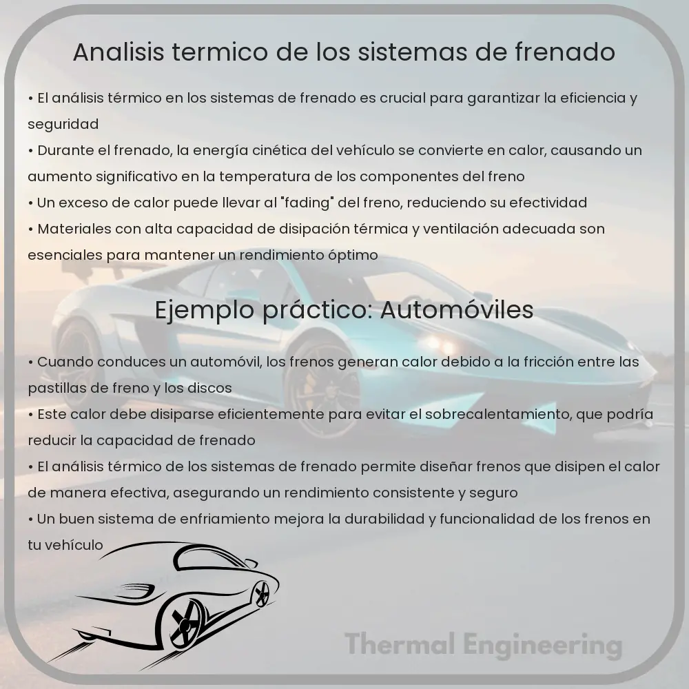 Análisis térmico de los sistemas de frenado