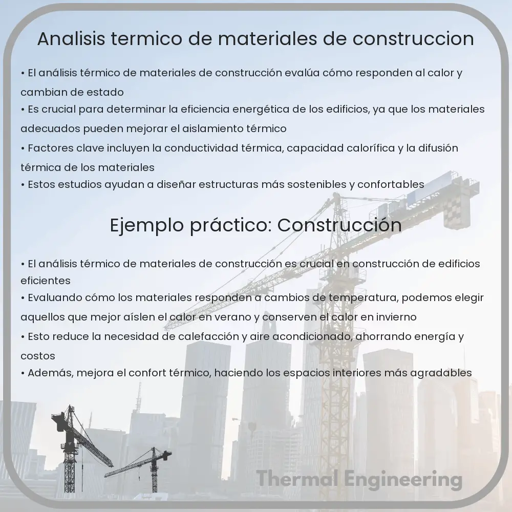Análisis térmico de materiales de construcción