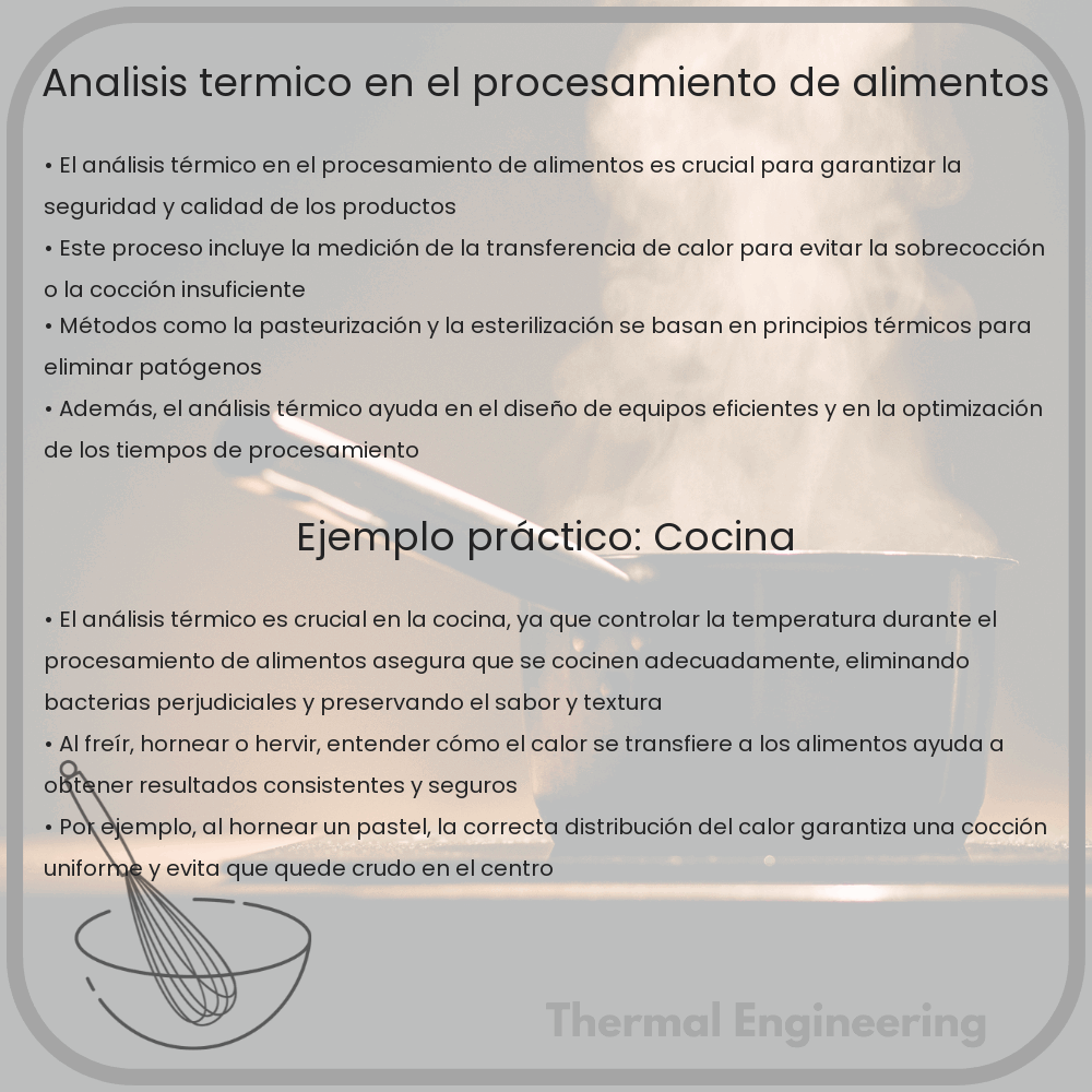 Análisis térmico en el procesamiento de alimentos