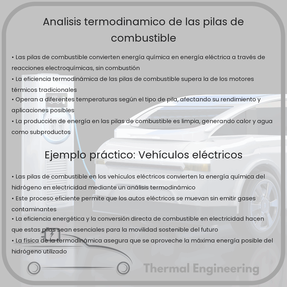 Análisis termodinámico de las pilas de combustible