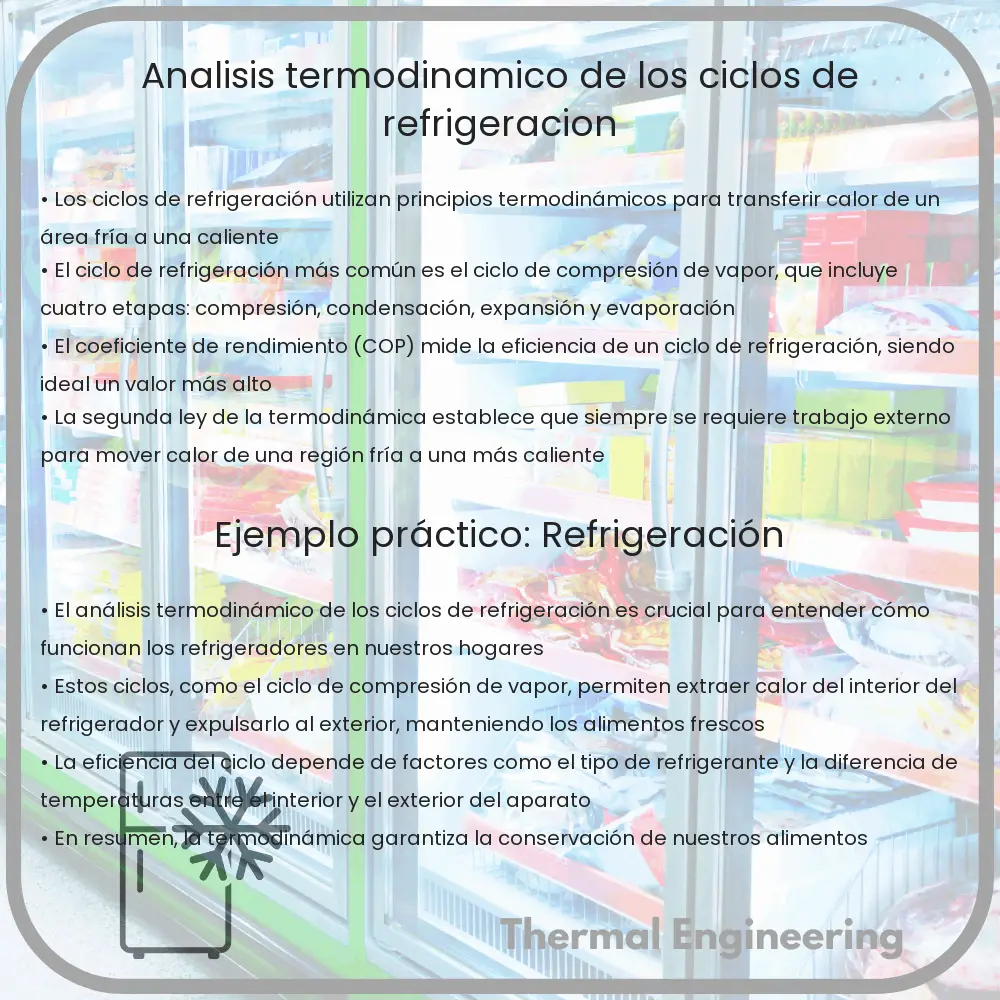Análisis termodinámico de los ciclos de refrigeración