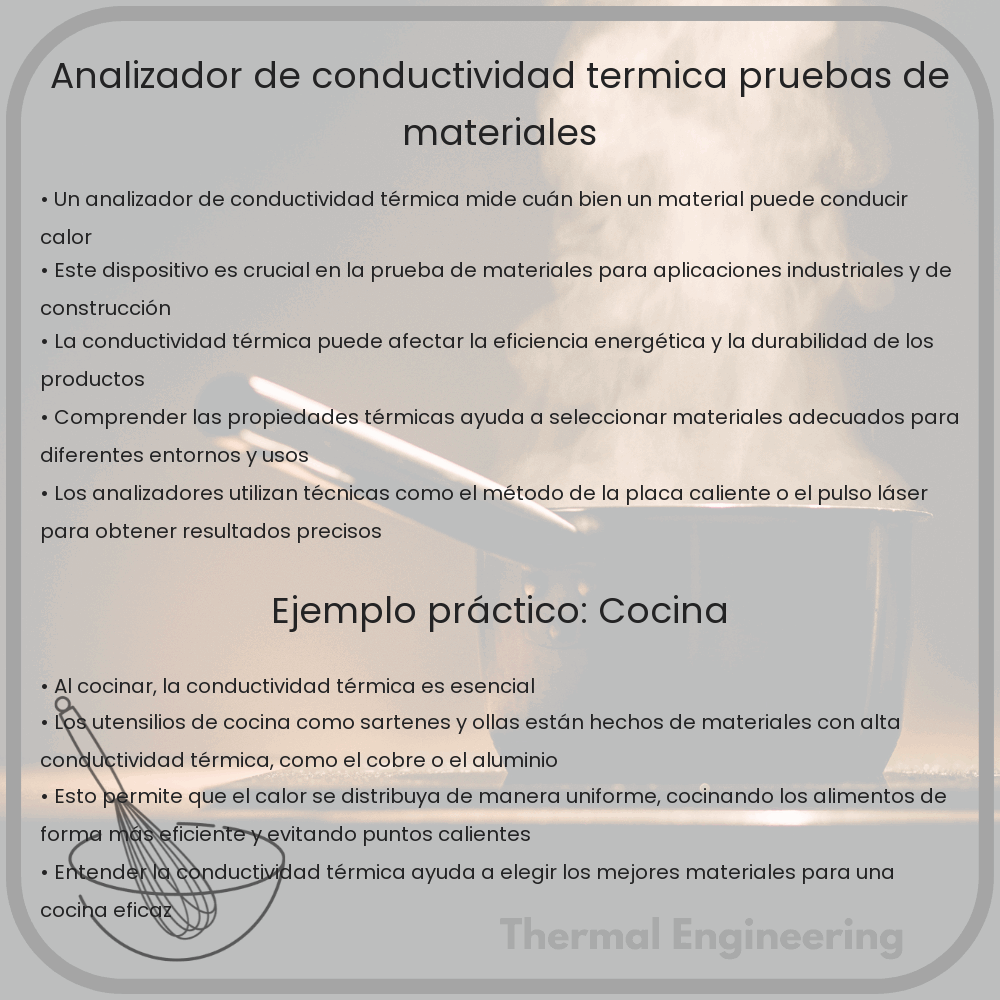 Analizador de Conductividad Térmica | Pruebas de Materiales
