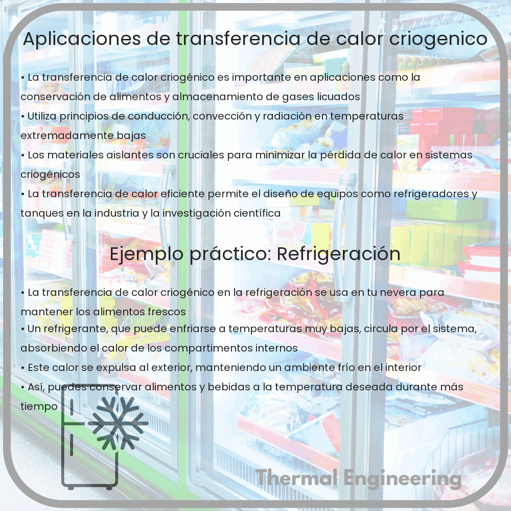 Aplicaciones de transferencia de calor criogénico