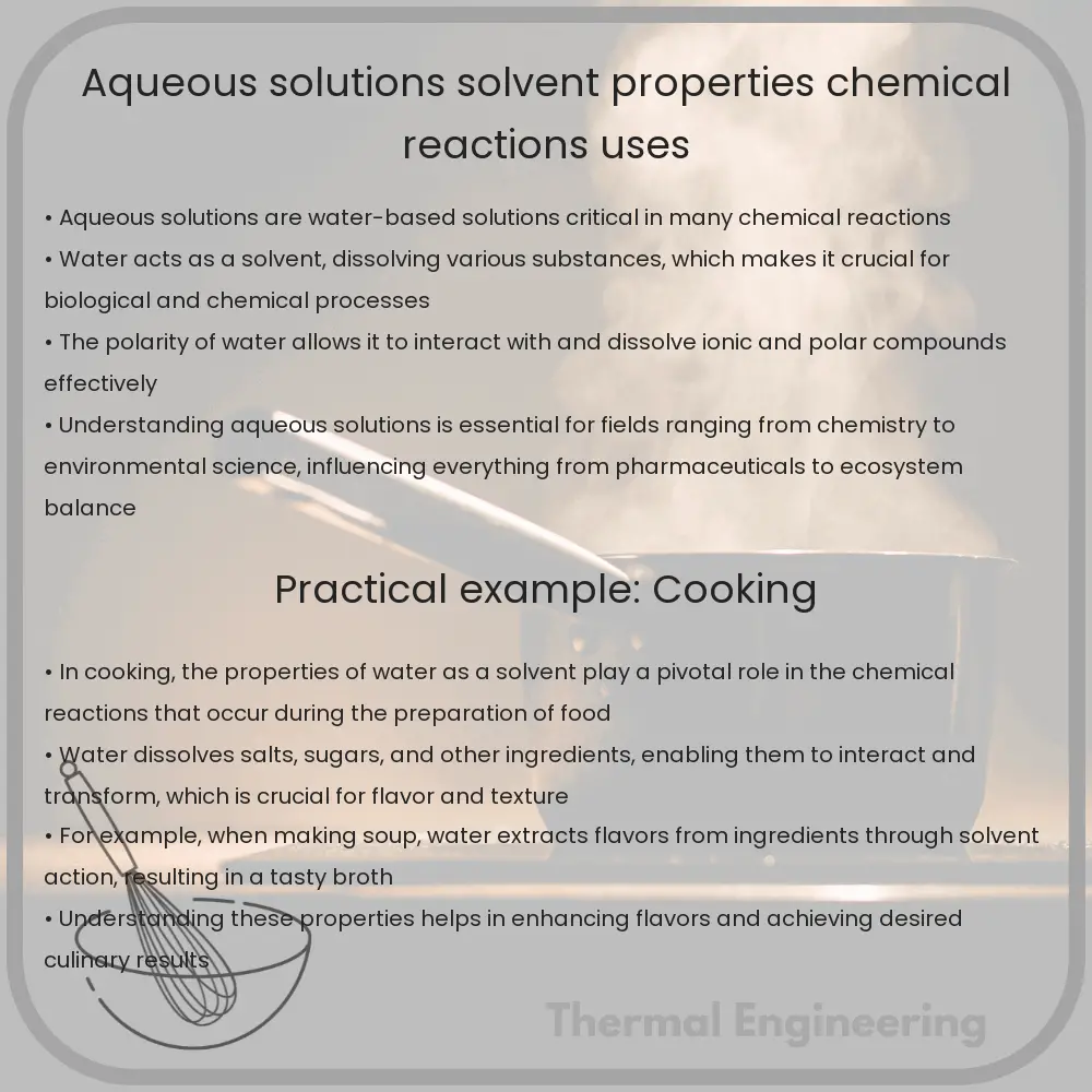 Aqueous Solutions | Solvent Properties, Chemical Reactions Uses