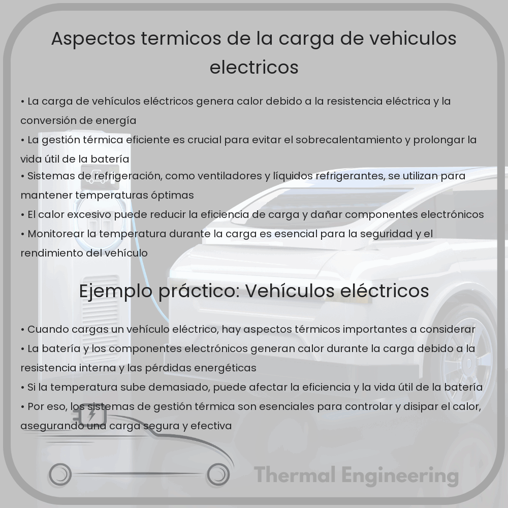 Aspectos térmicos de la carga de vehículos eléctricos