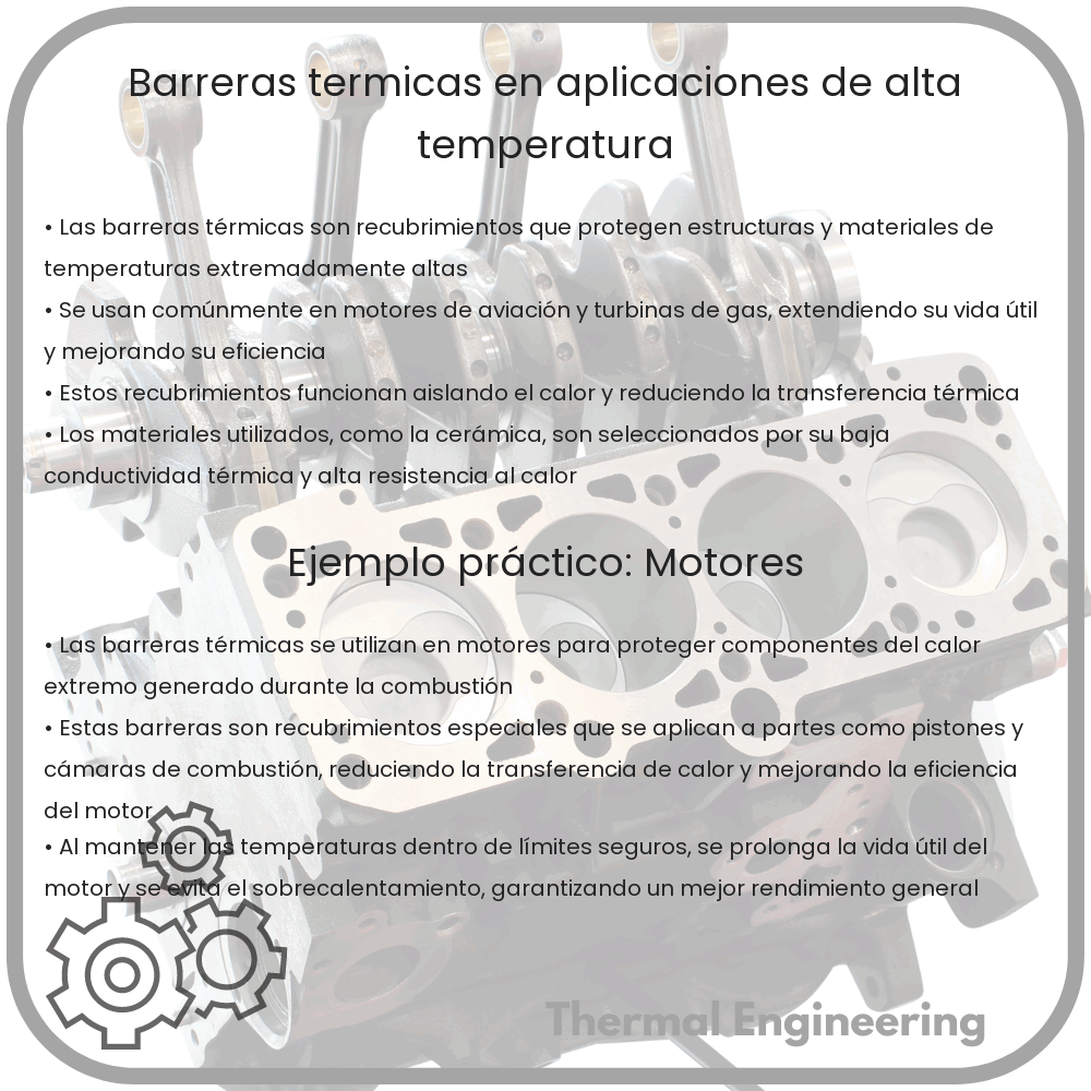 Barreras térmicas en aplicaciones de alta temperatura
