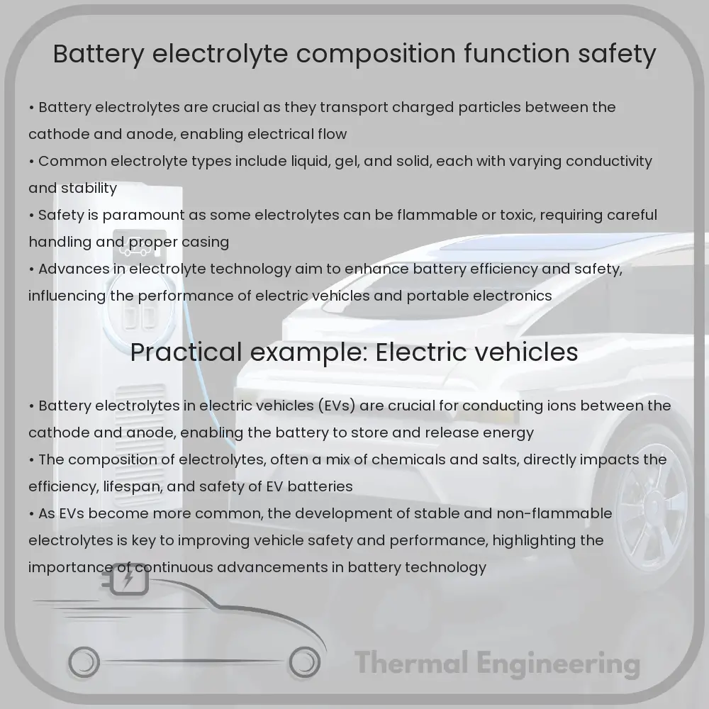 Battery Electrolyte | Composition, Function & Safety