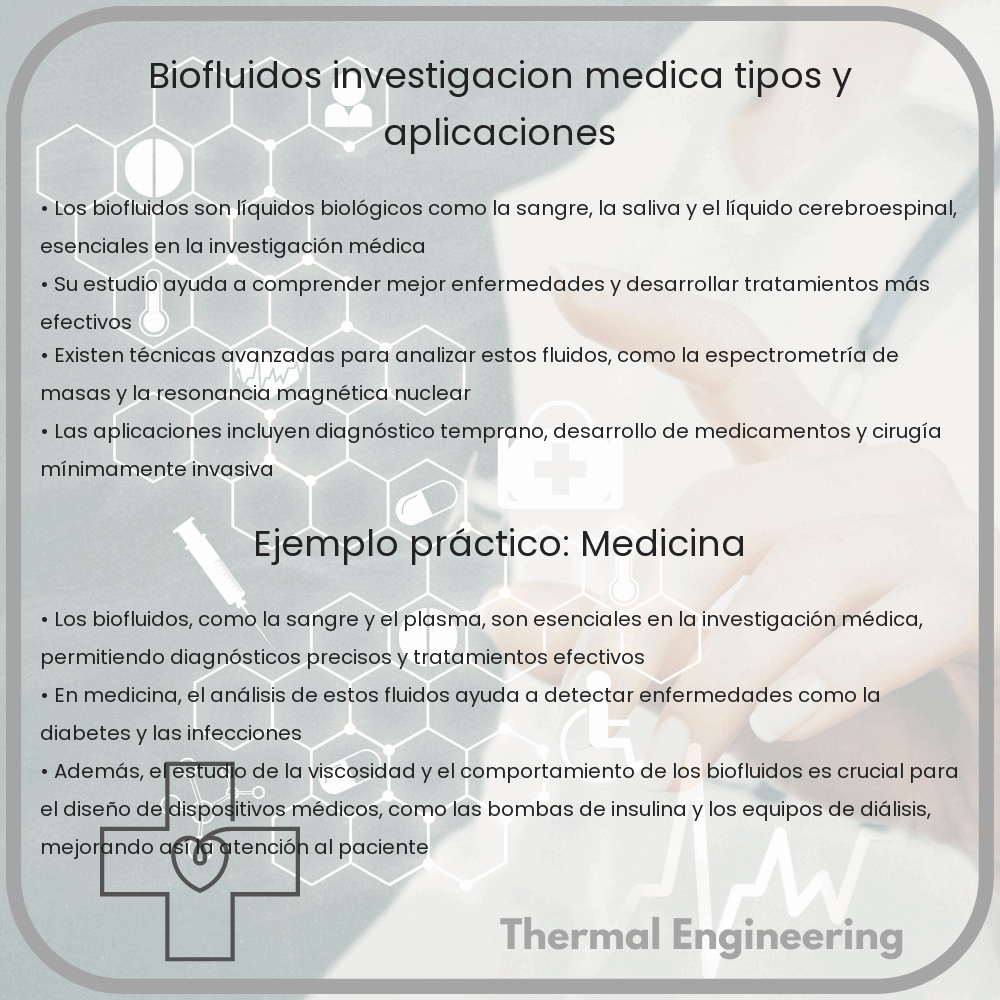 Biofluidos | Investigación Médica, Tipos y Aplicaciones