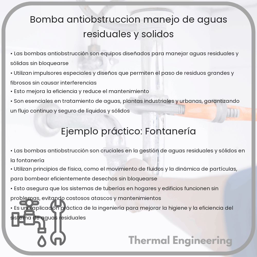 Bomba Antiobstrucción | Manejo de Aguas Residuales y Sólidos