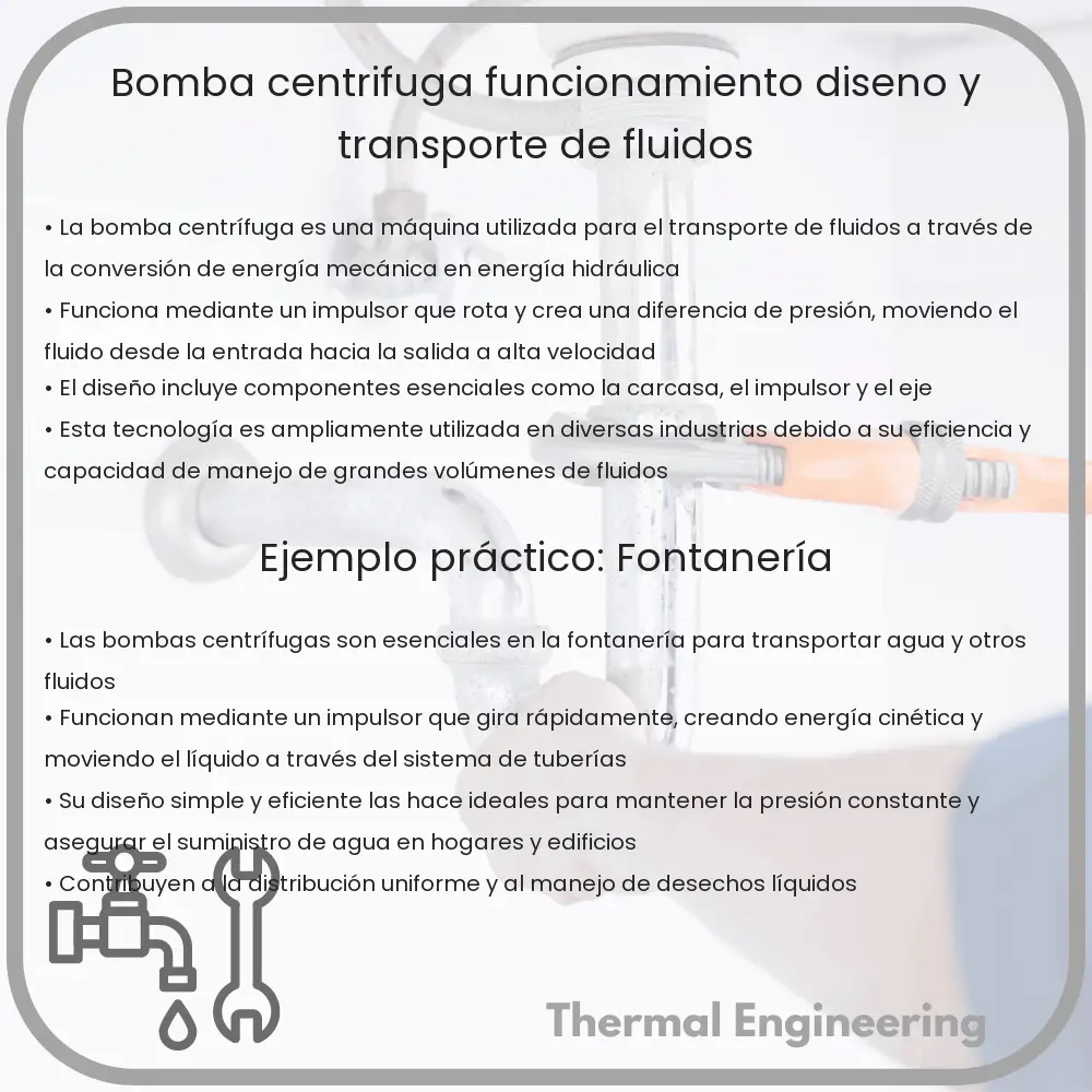 Bomba Centrífuga | Funcionamiento, Diseño y Transporte de Fluidos