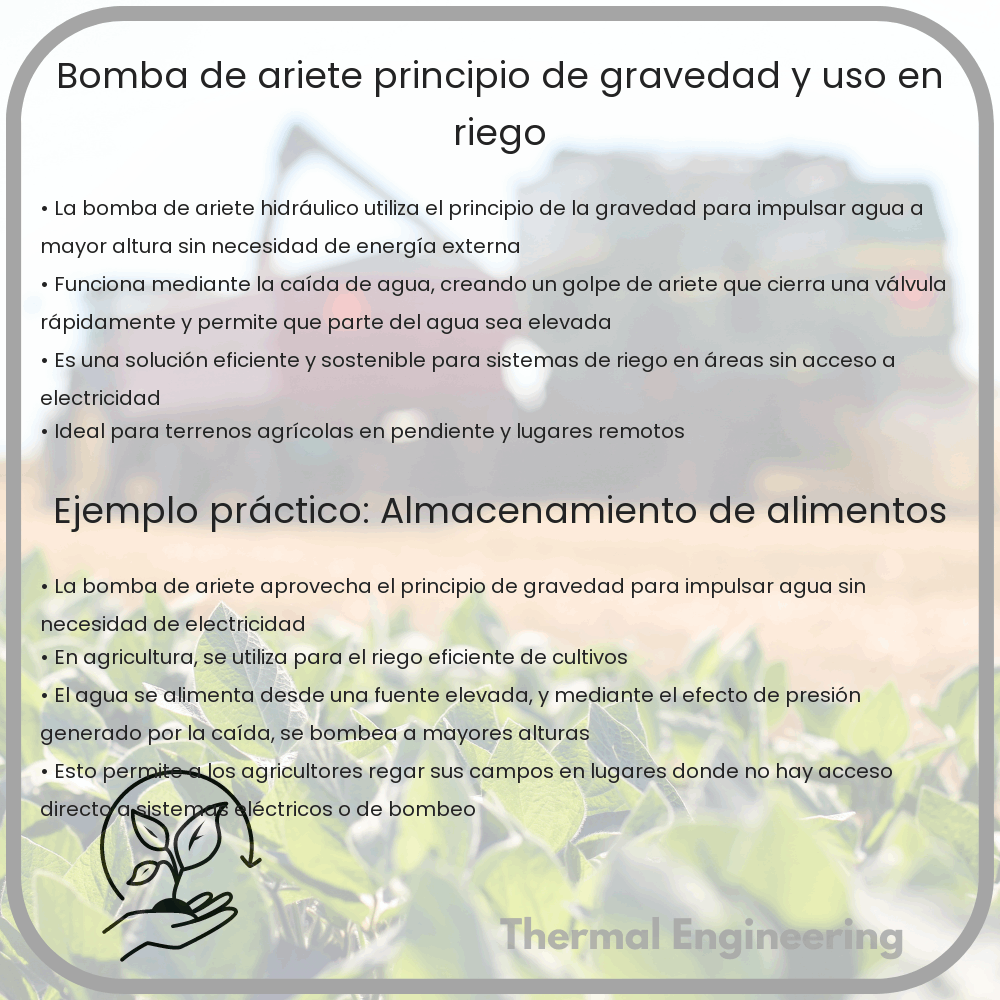Bomba de Ariete | Principio de Gravedad y Uso en Riego
