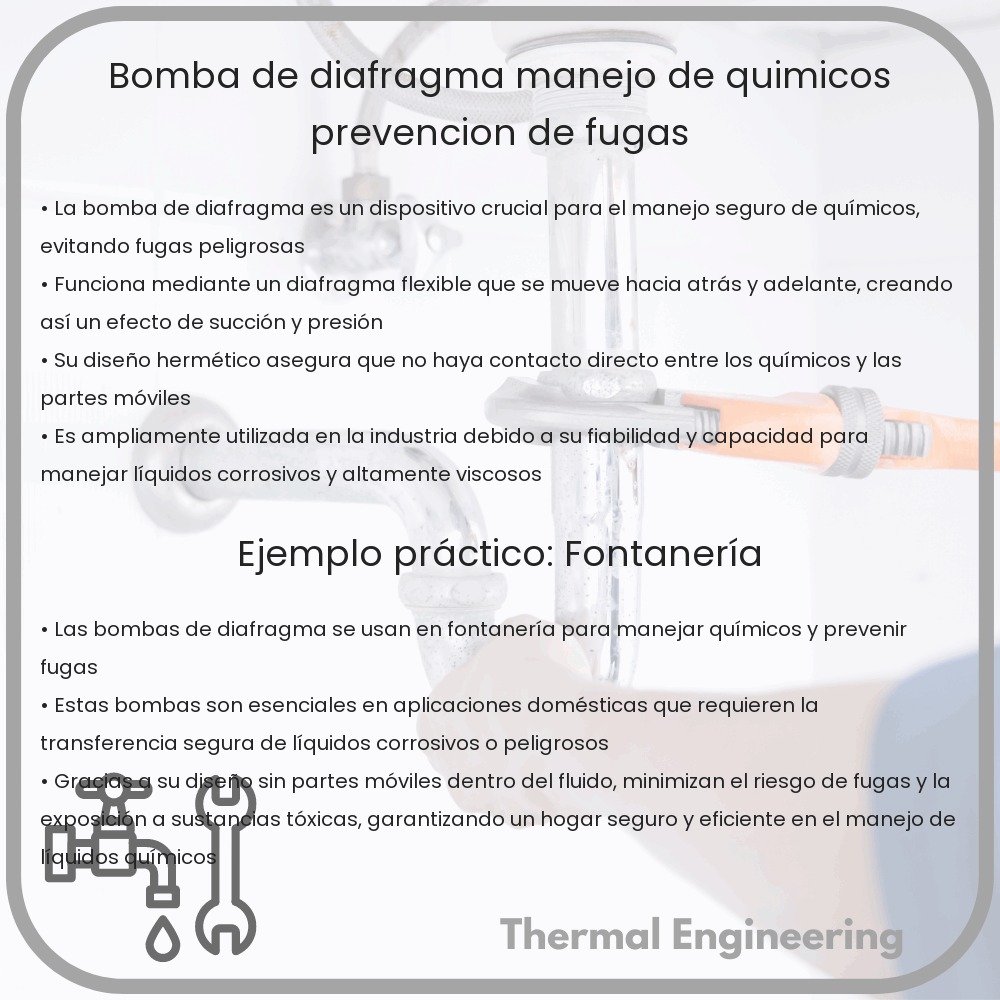 Bomba de Diafragma | Manejo de Químicos, Prevención de Fugas
