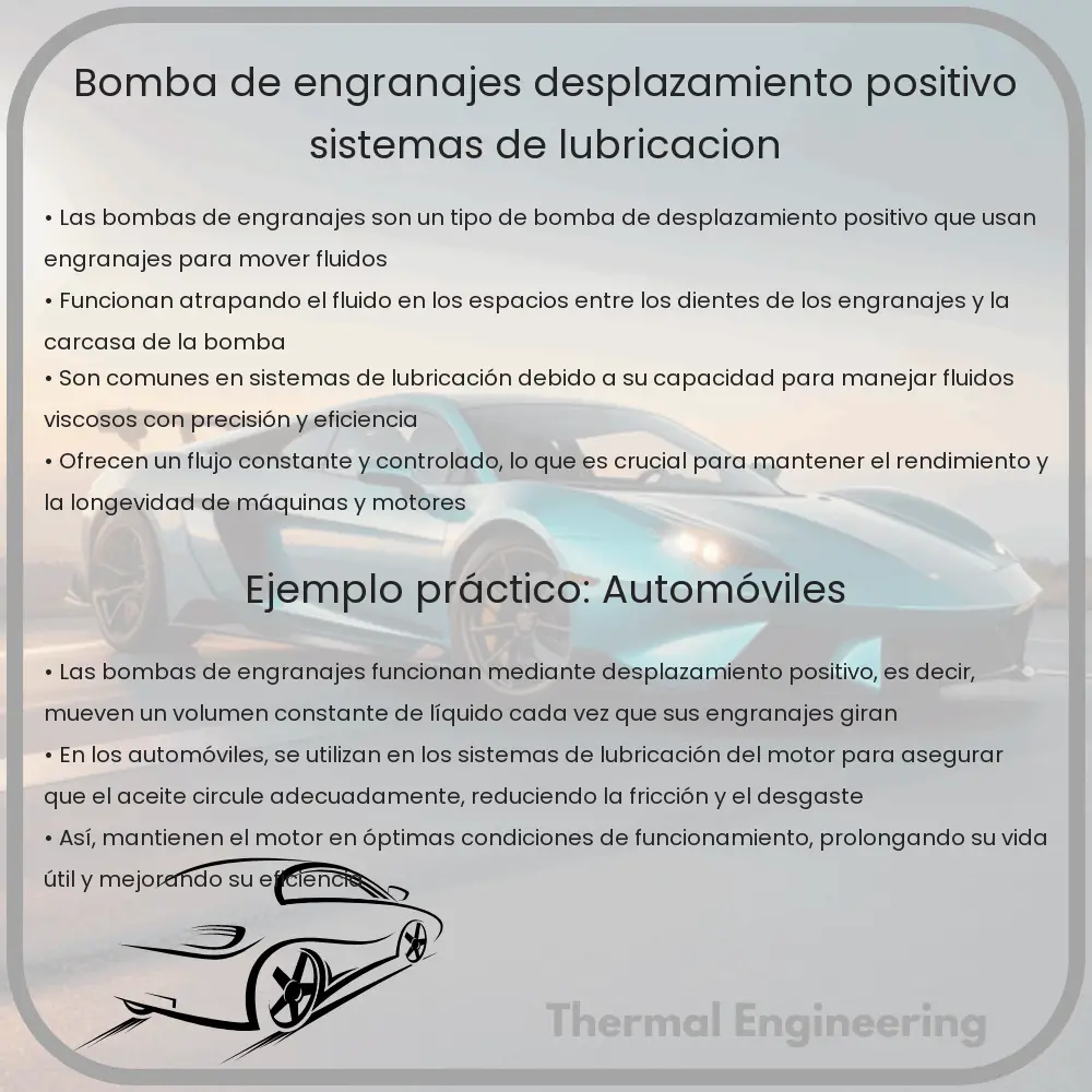 Bomba de Engranajes | Desplazamiento Positivo, Sistemas de Lubricación