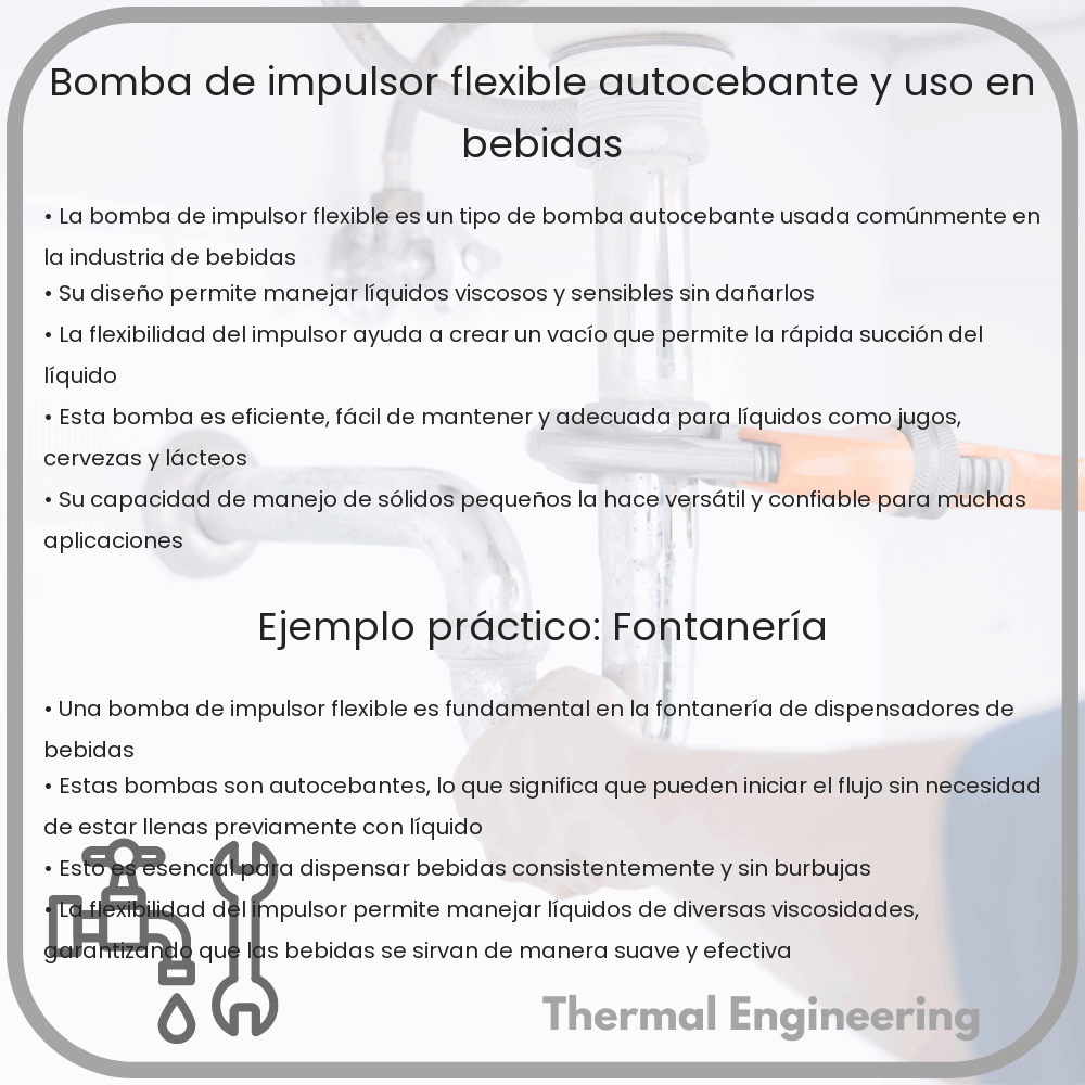Bomba de Impulsor Flexible | Autocebante y Uso en Bebidas