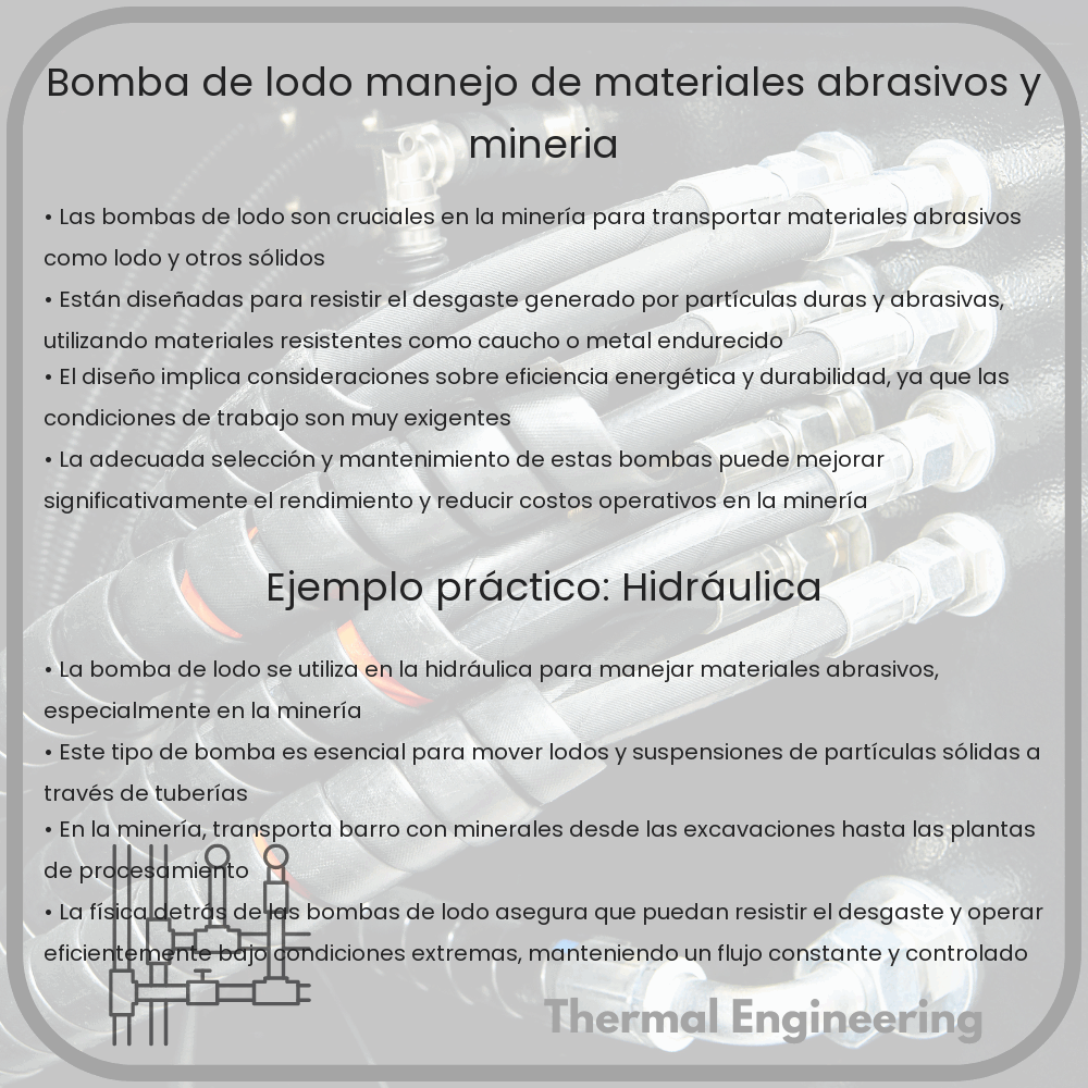 Bomba de Lodo | Manejo de Materiales Abrasivos y Minería