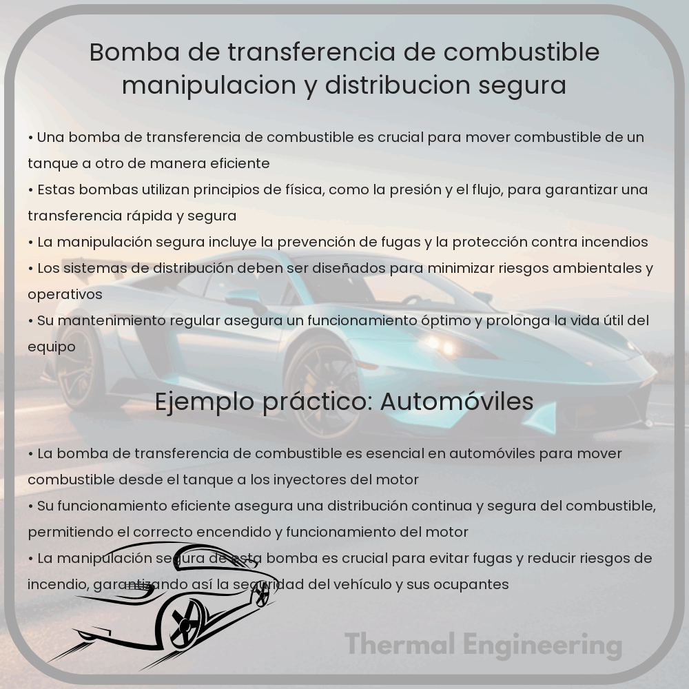 Bomba de Transferencia de Combustible | Manipulación y Distribución Segura