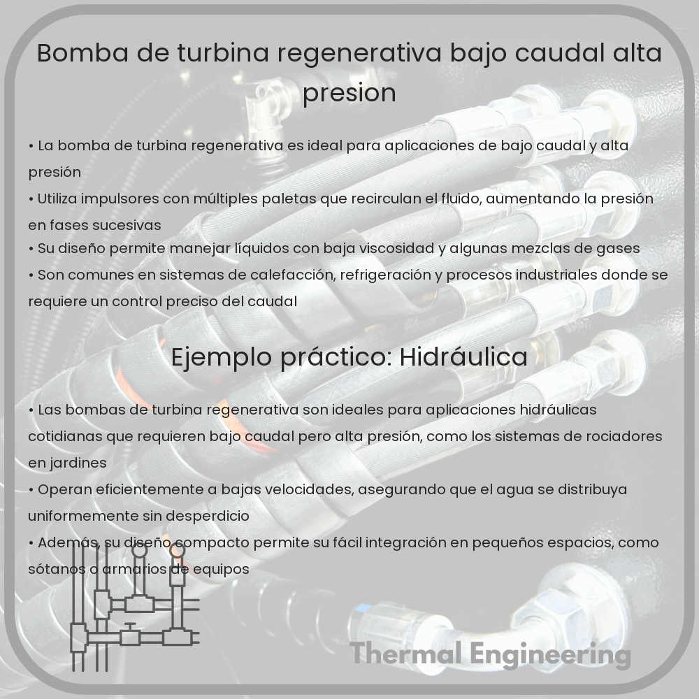 Bomba de Turbina Regenerativa | Bajo Caudal, Alta Presión