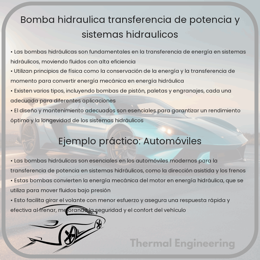 Bomba Hidráulica | Transferencia de Potencia y Sistemas Hidráulicos