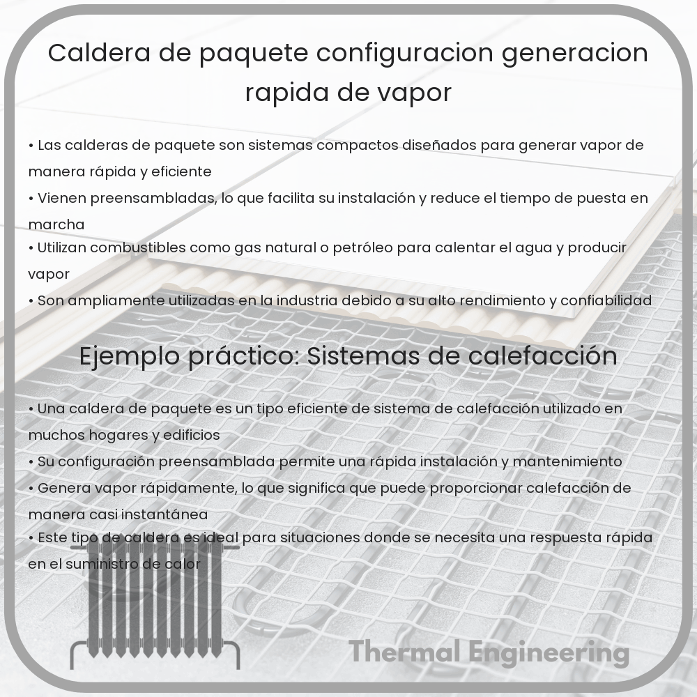 Caldera de Paquete | Configuración, Generación Rápida de Vapor