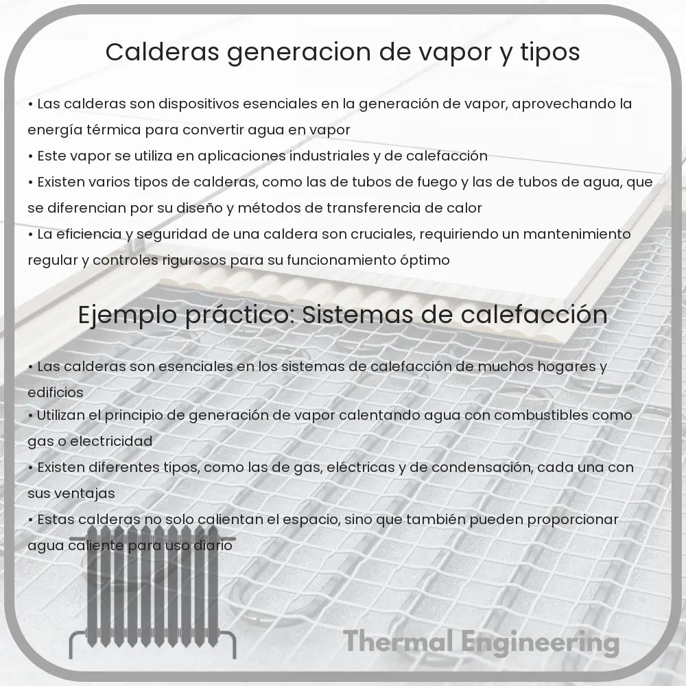 Calderas | Generación de Vapor y Tipos