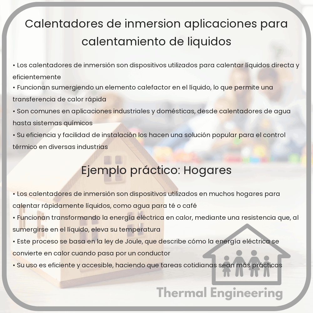 Calentadores de Inmersión | Aplicaciones para Calentamiento de Líquidos