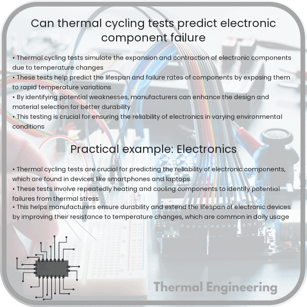 Can thermal cycling tests predict electronic component failure