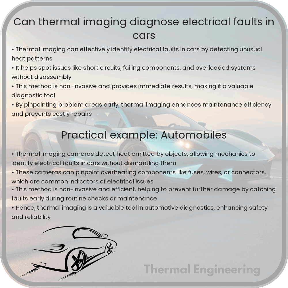 Can thermal imaging diagnose electrical faults in cars