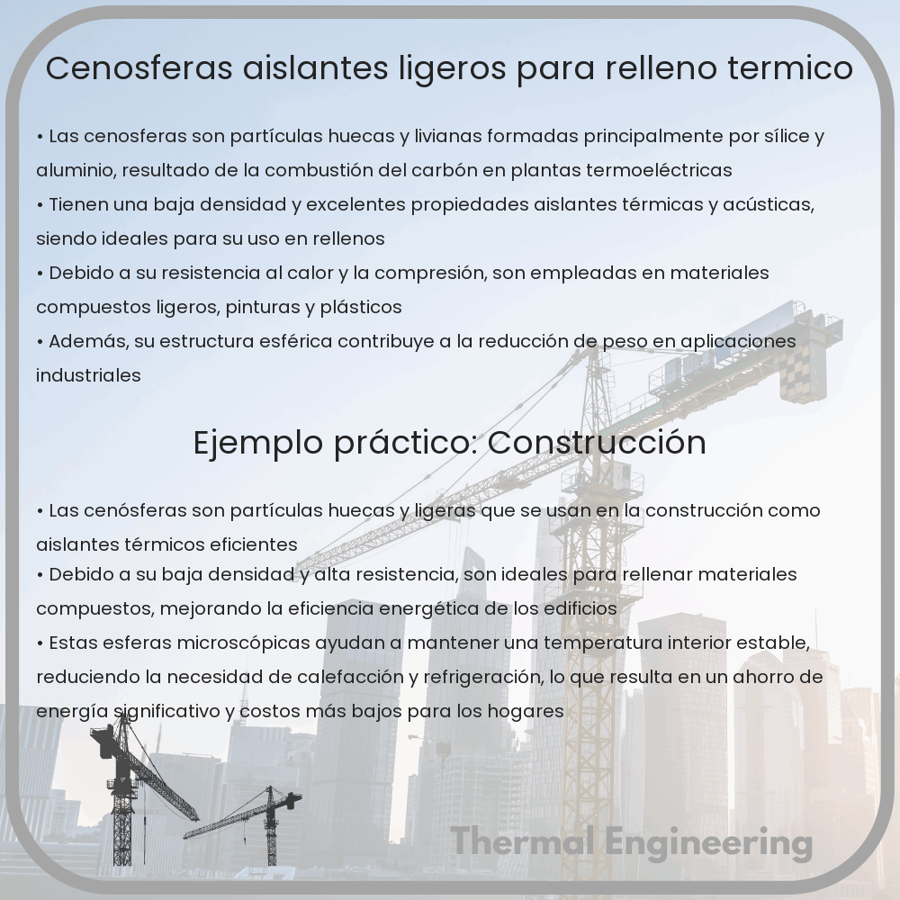 Cenosferas | Aislantes Ligeros para Relleno Térmico