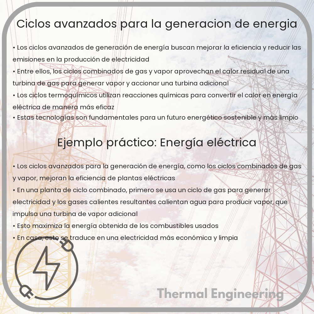 Ciclos avanzados para la generación de energía