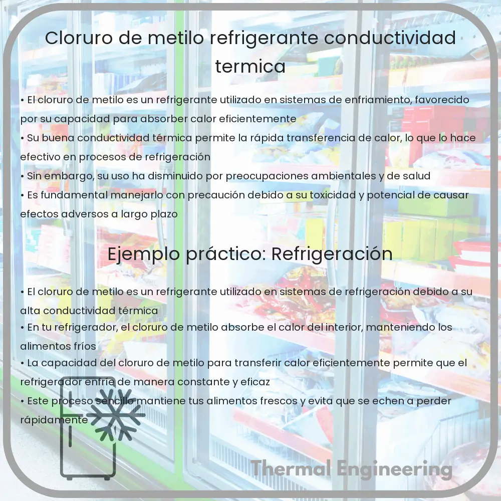 Cloruro de Metilo | Refrigerante, Conductividad Térmica